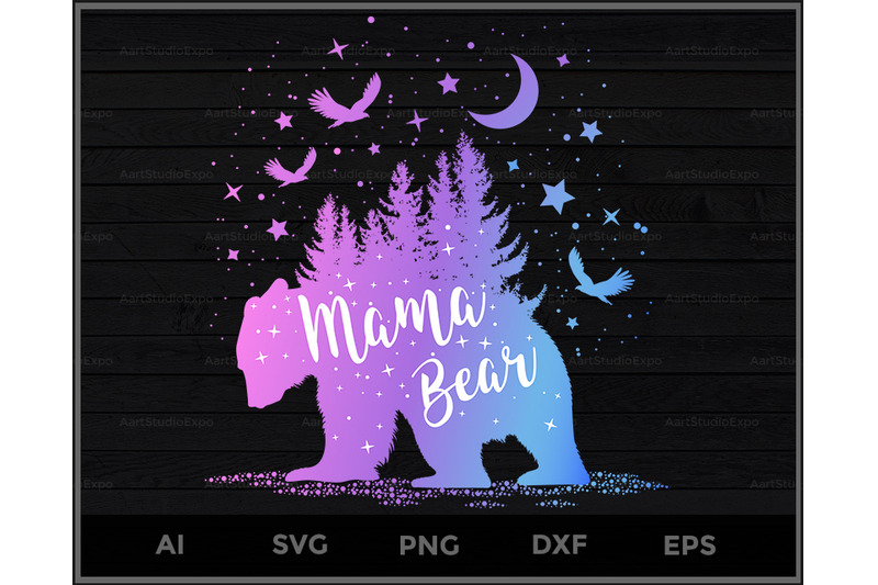 Download Mama Bear SVG,Mama Bear, Cut File,Silhouette, Cricut, Instant Download By Creative Art ...