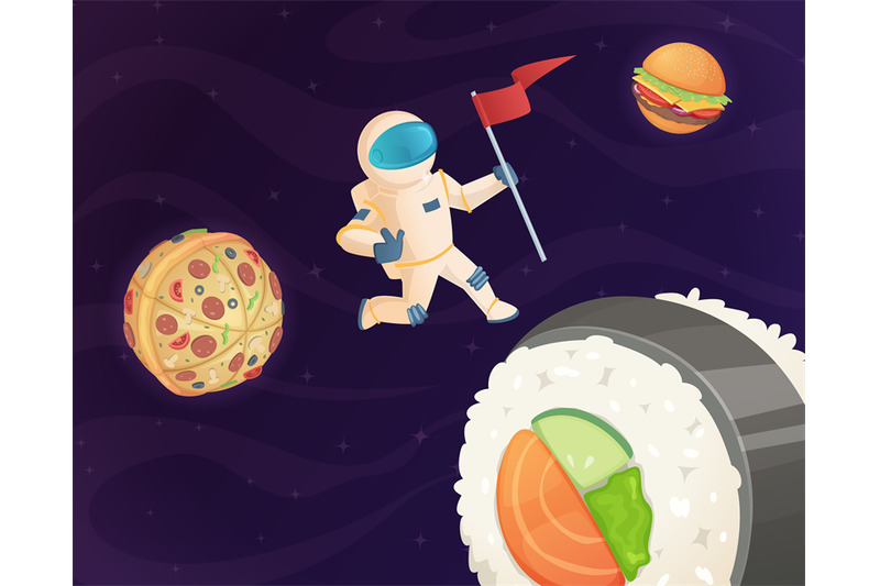 astronaut-on-food-planet-fantasy-space-world-with-candy-fast-food-bur