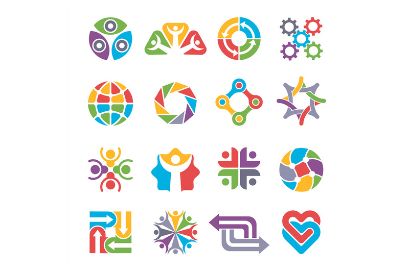 circle-logo-shapes-community-group-recycling-partnership-together-col