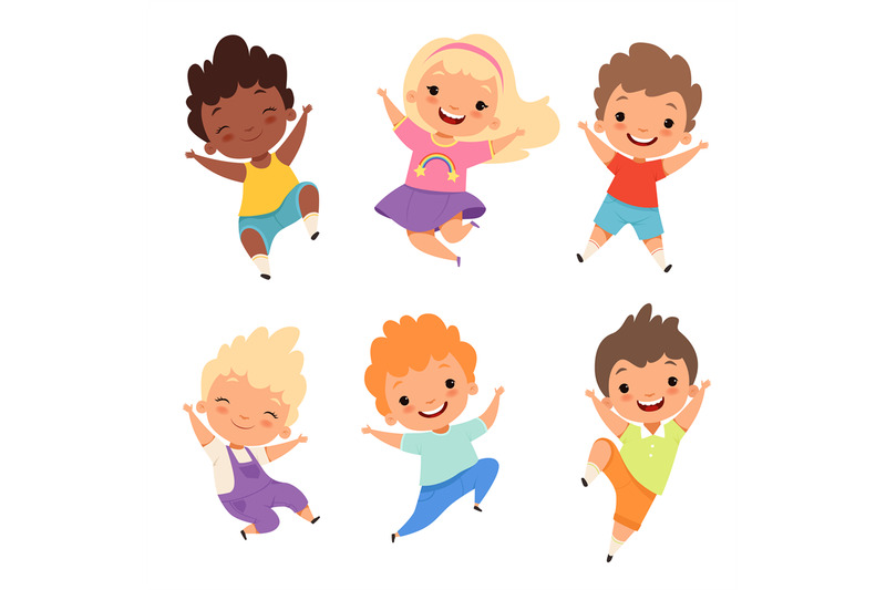 jumping-kids-happy-school-children-smile-laugh-boys-and-girls-playing