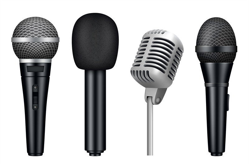 microphones-3d-music-studio-misc-mic-equipment-vector-realistic-pictu