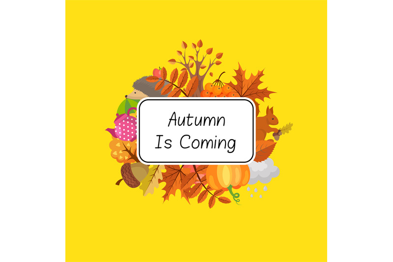 vector-cartoon-autumn-elements-set-and-leaves