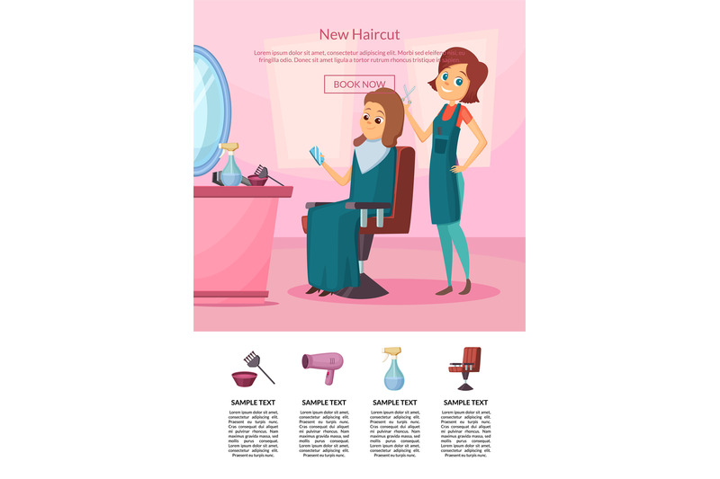 vector-landing-page-illustration-with-hairdresser-doing-a-haircut-to-a