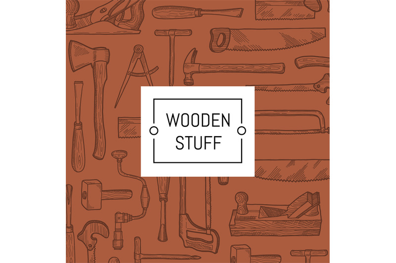 vector-carpentry-elements-background-with-place-for-text-illustration