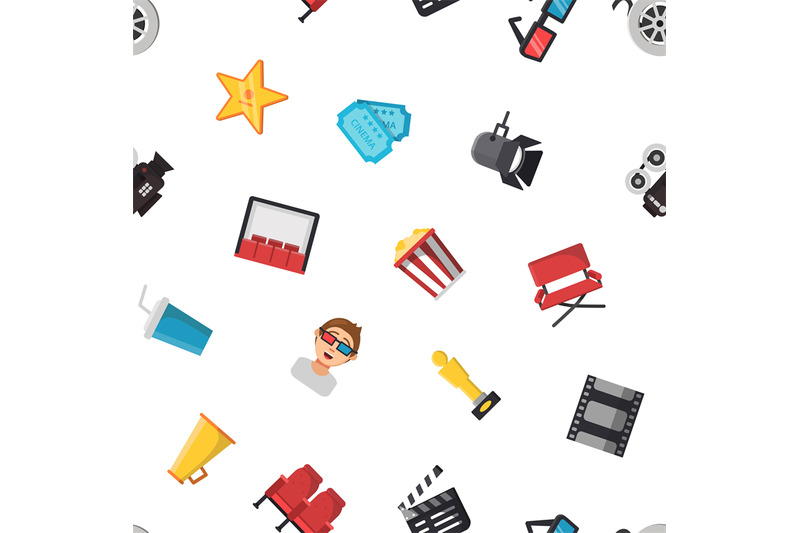 vector-flat-cinema-icons-pattern-or-background-illustration