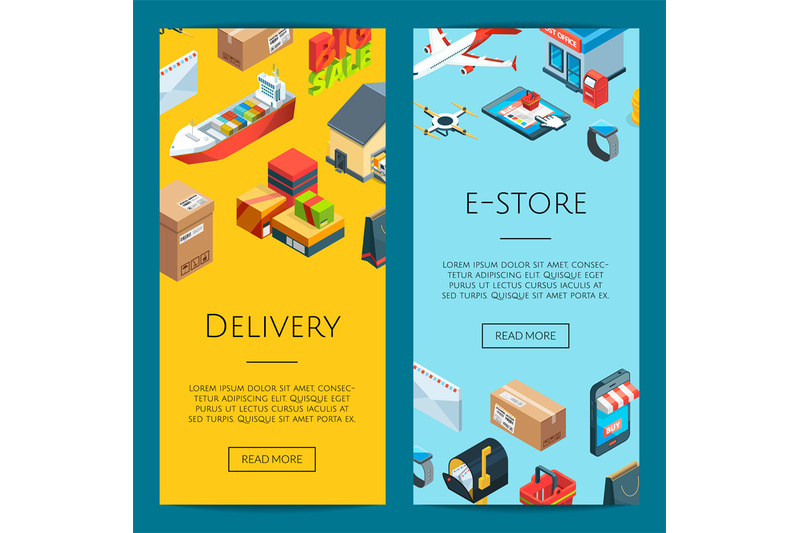 vector-isometric-logistics-and-delivery-icons-web-banner-templates-ill