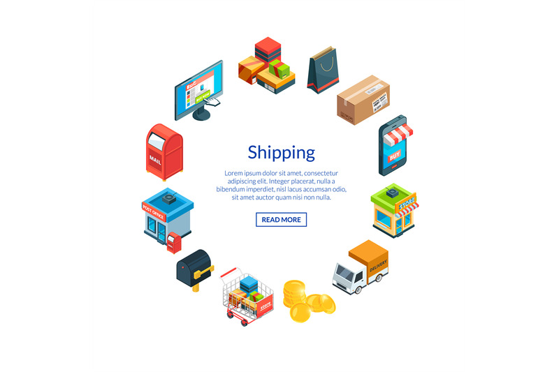 vector-isometric-shipping-and-delivery-icons