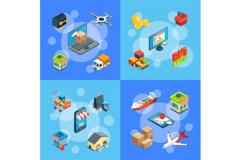 vector-isometric-shipping-and-delivery-icons-infographic-concept-illus