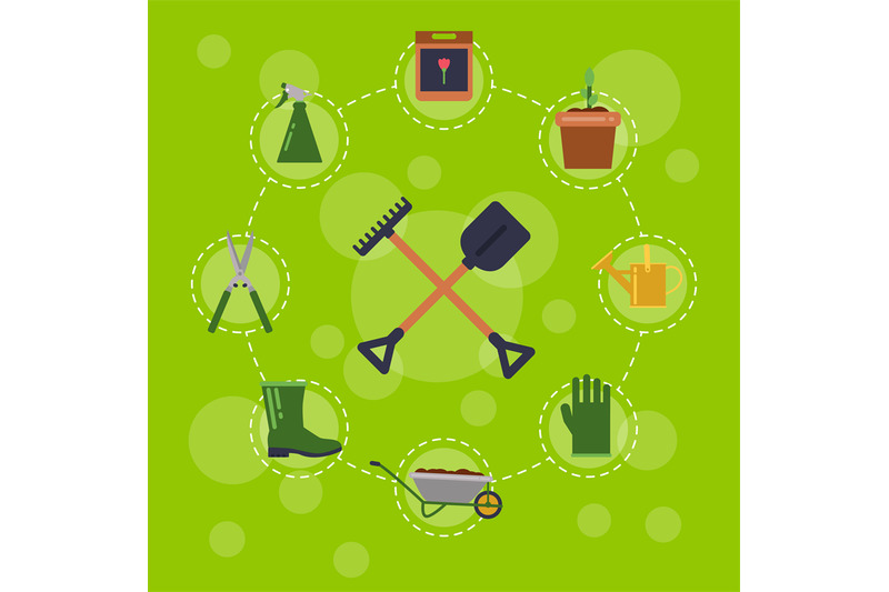 vector-flat-gardening-icons-infographic