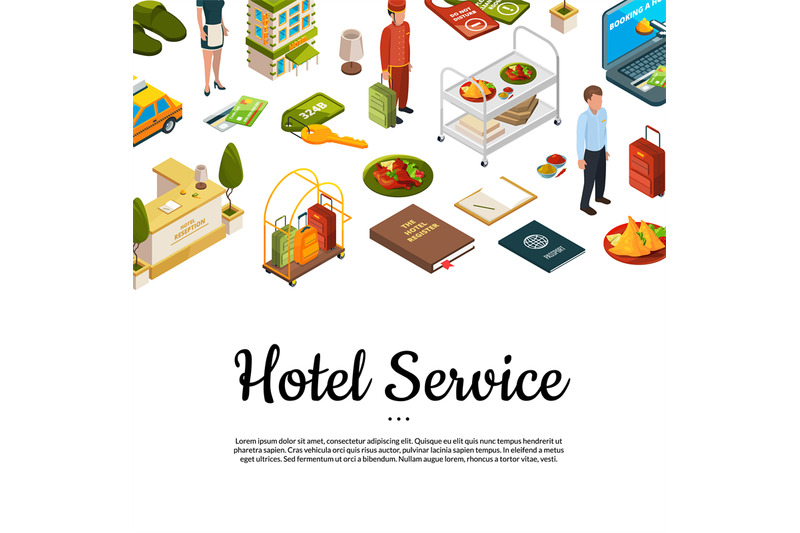 vector-isometric-hotel-icons-background-with-place-for-text-illustrati