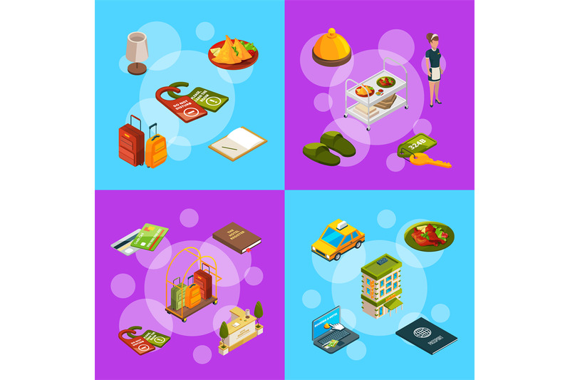 vector-isometric-hotel-icons-infographic-concept-illustration