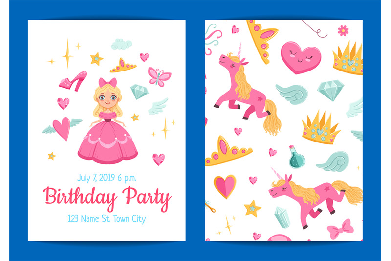 vector-magic-and-fairytale-birthday-party-invitation-illustration