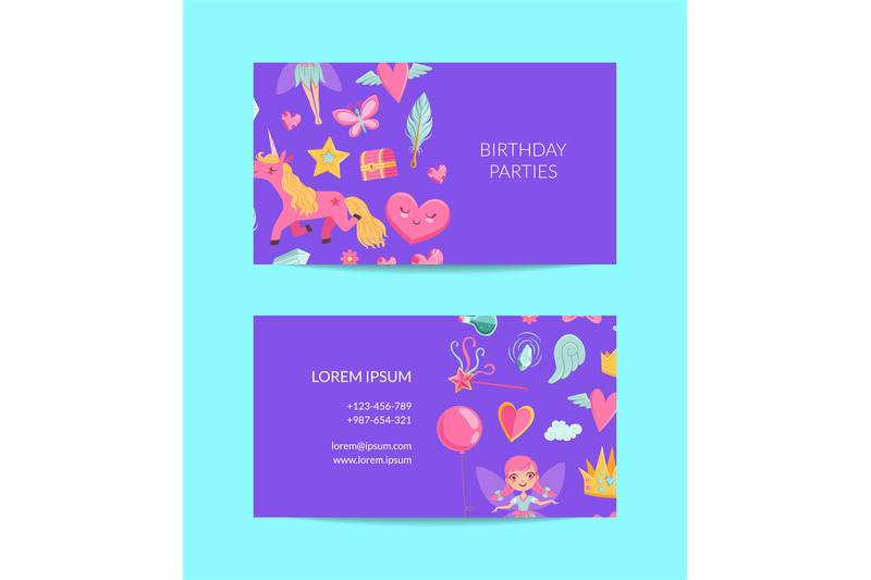 vector-cute-cartoon-magic-and-fairytale-business-card