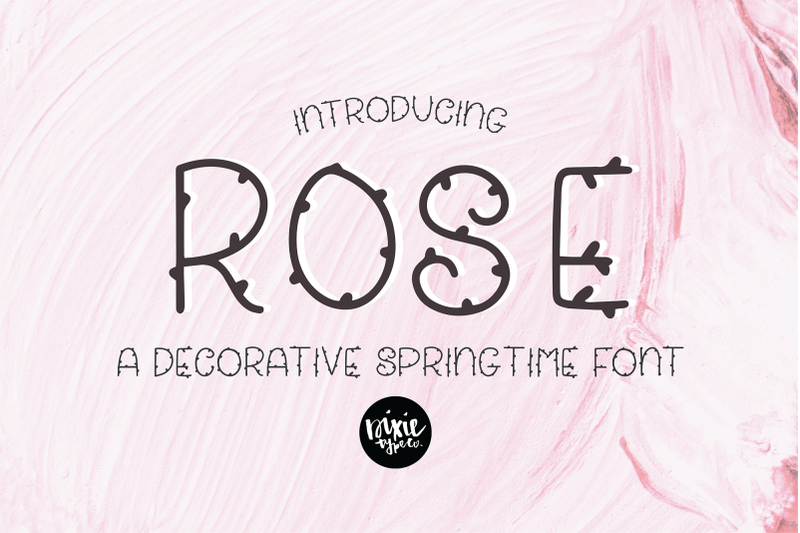 rose-a-springtime-floral-font