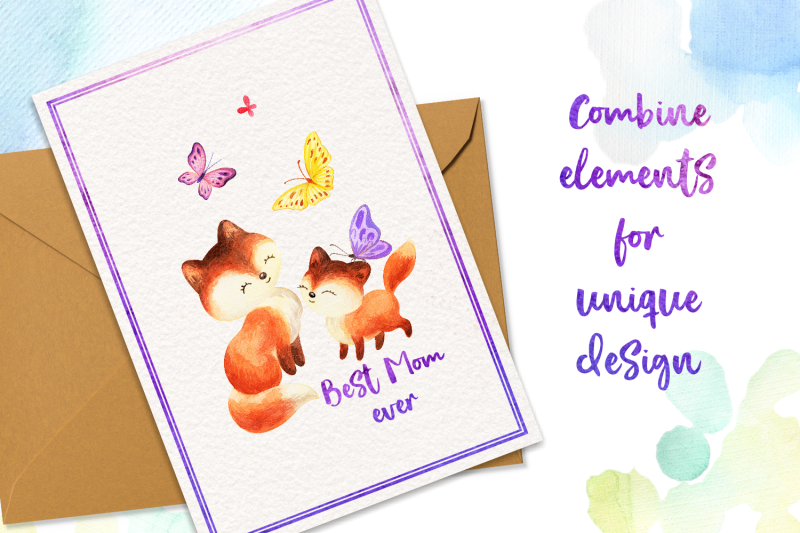 mom-039-s-tenderness-watercolor-foxes-and-butterflies