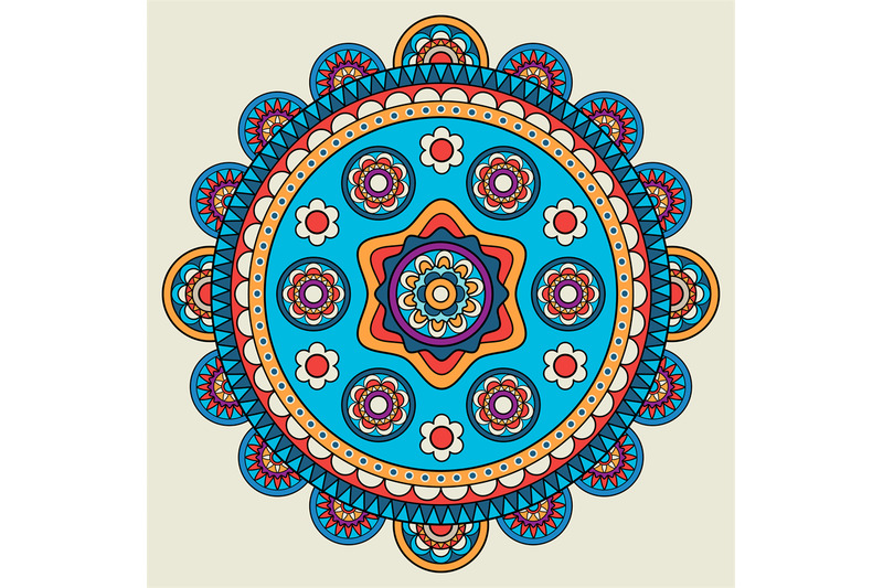 indian-doodle-mehendi-colored-mandala