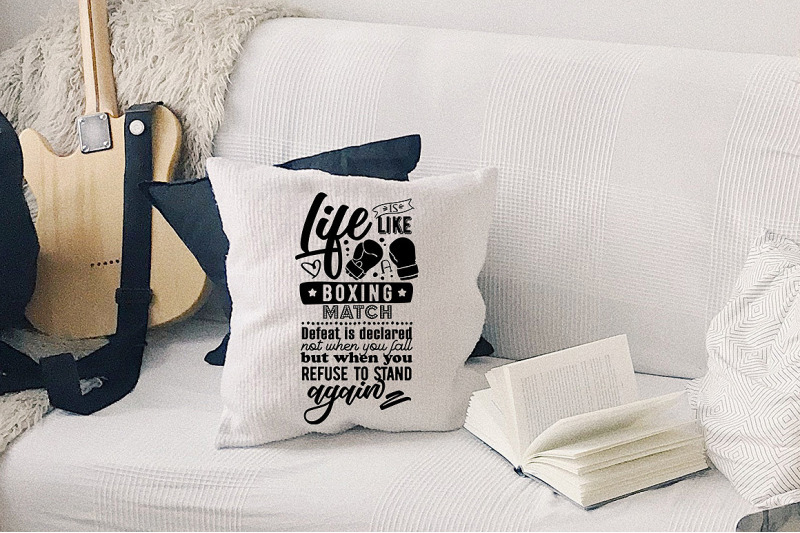Life is like a Boxing Match - Life Quote By CraftArtShop | TheHungryJPEG