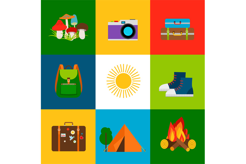 summer-travel-and-tourism-icons