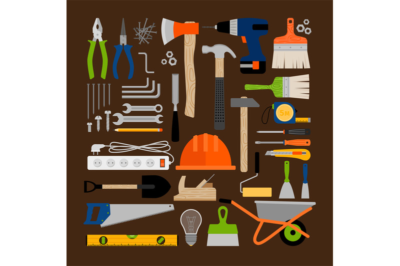 house-repair-working-tools-icons