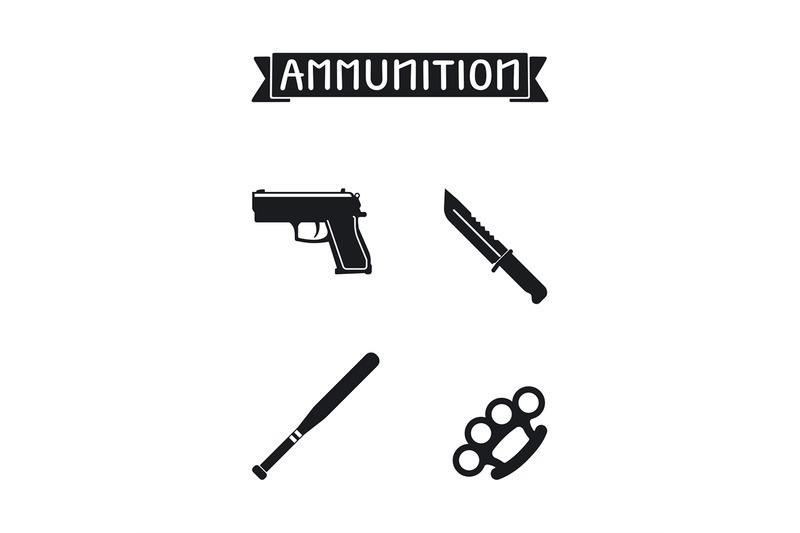 ammunition-icons-set