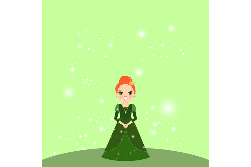 cartoon-beautiful-princess-with-lights