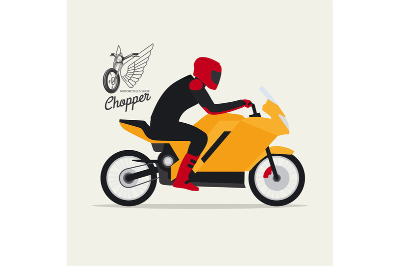 biker-with-motorcycle-and-logotype