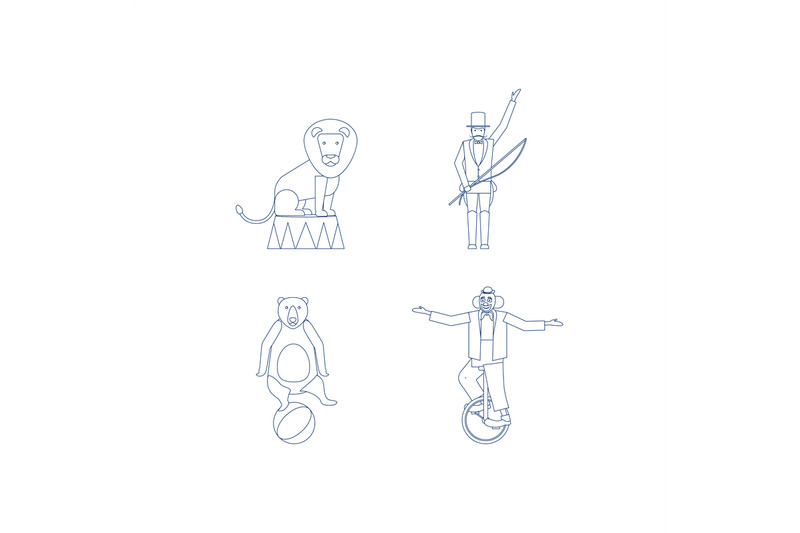 circus-vector-line-art-icons