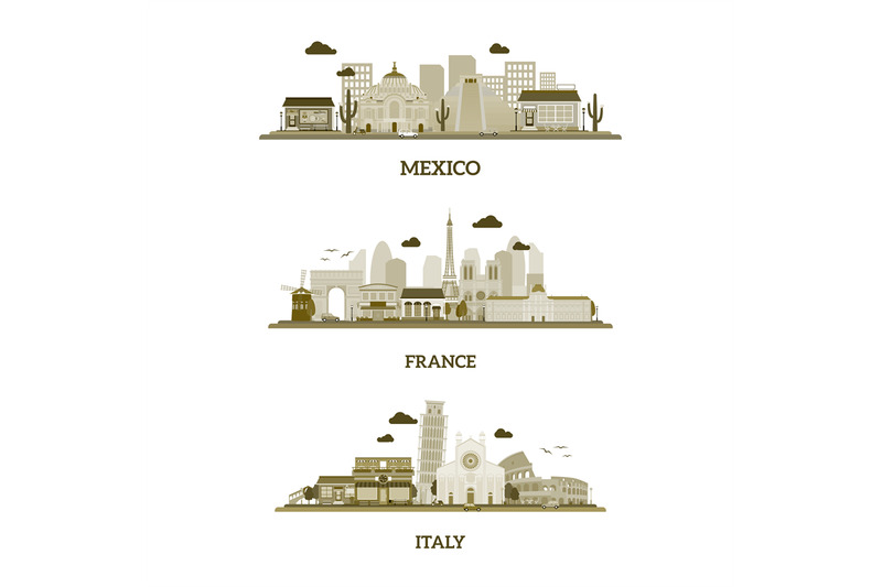 france-italy-and-mexico-vintage-skyline