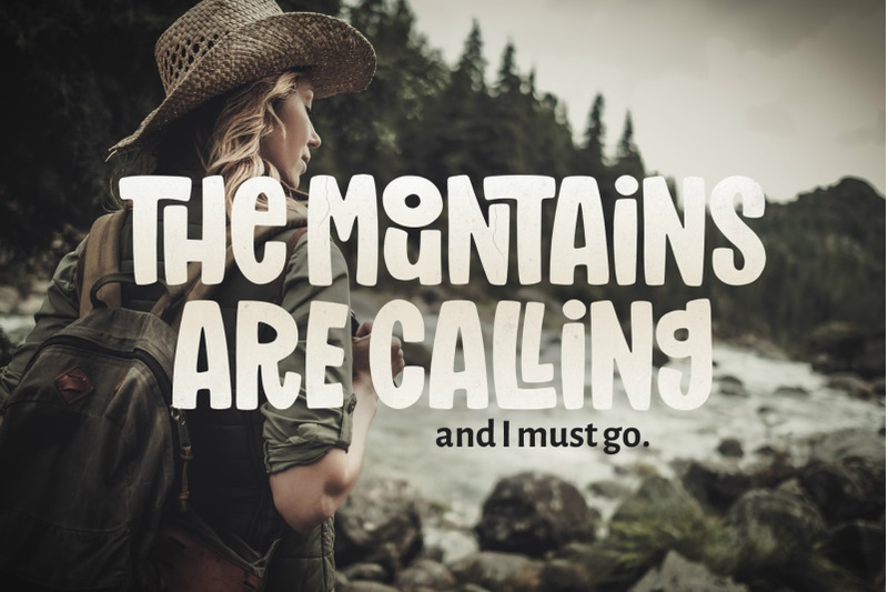 Mighty Mountain Font By Denise Chandler Thehungryjpeg Com