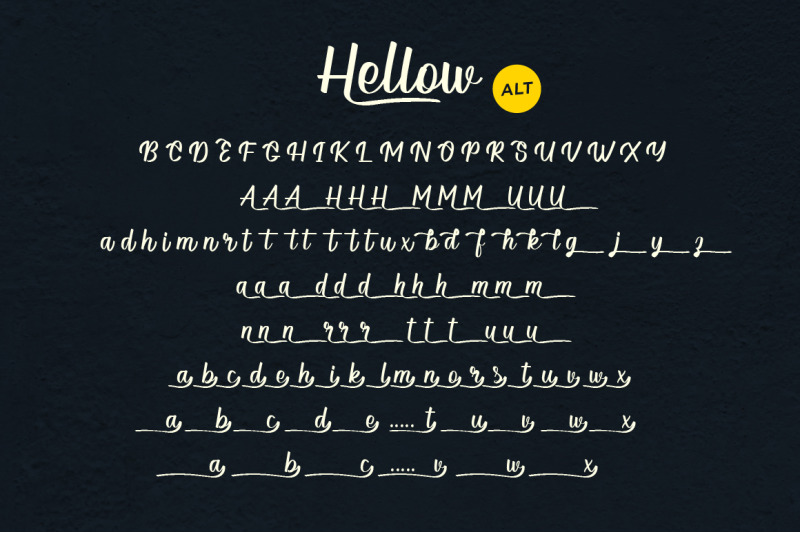 hellow-calligraphy-typeface