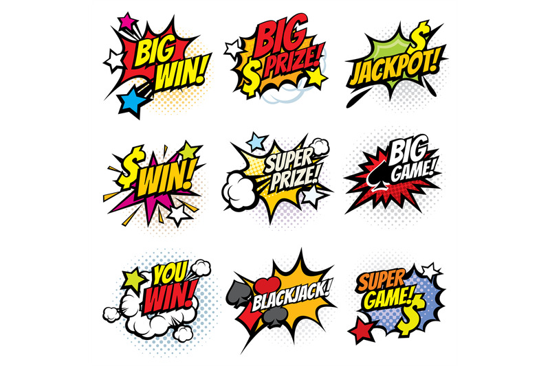 vintage-pop-art-comic-bubbles-with-gambling-winning-words-vector-set