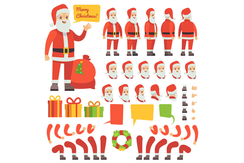funny-santa-claus-cartoon-character-with-christmas-gifts-vector-creat