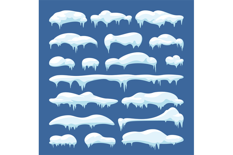 cartoon-snow-caps-snowdrifts-and-icicles-snowy-christmas-decoration
