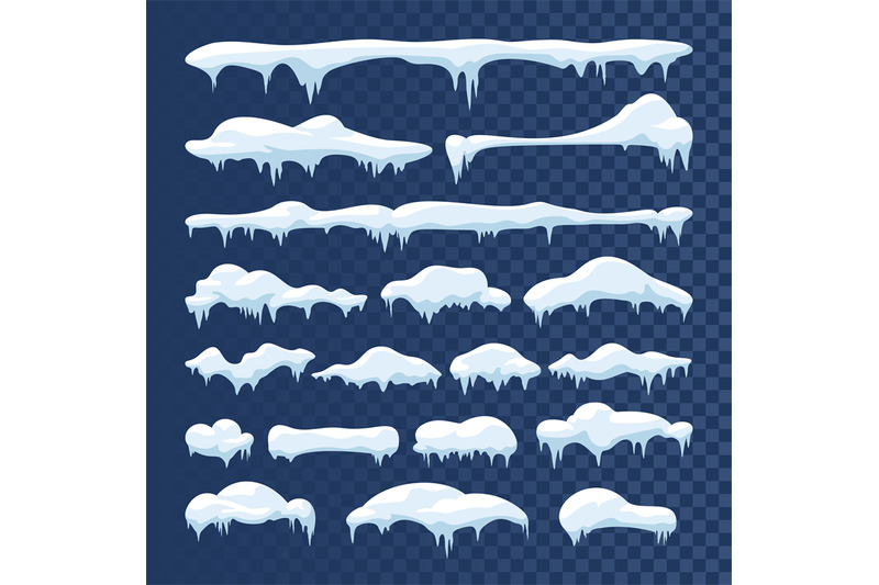 snow-and-ice-vector-frames-winter-cartoon-snow-caps-snowdrifts-and-i
