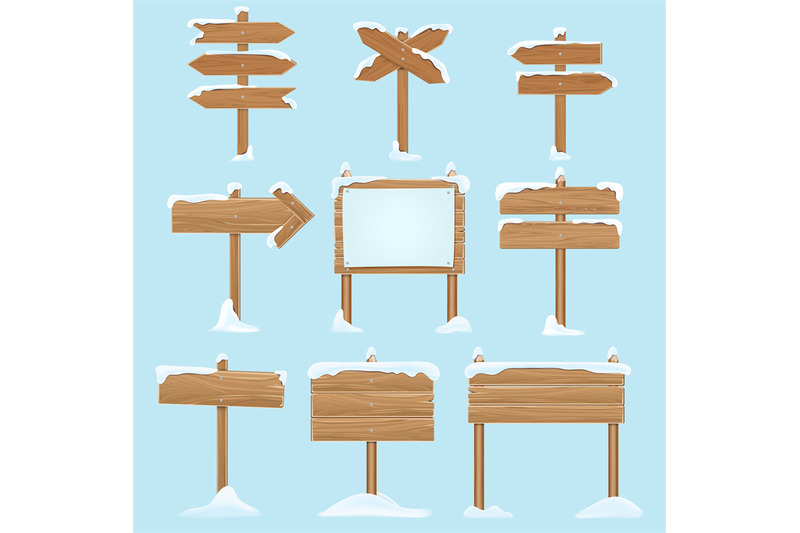 cartoon-wooden-signs-with-snow-christmas-winter-holidays-vector-eleme