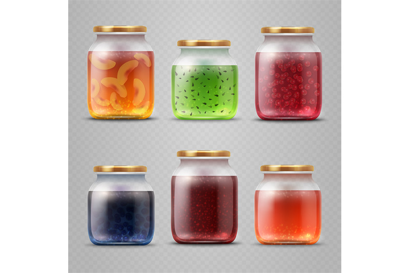 glass-jar-with-with-jam-and-fruit-marmalade-vector-set