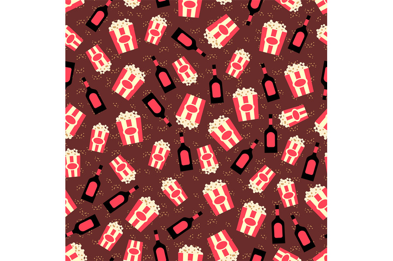 popcorn-and-caramel-topping-seamless-pattern