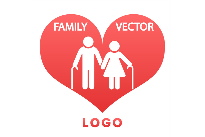 grandparents-in-heart-happy-family-logo-design