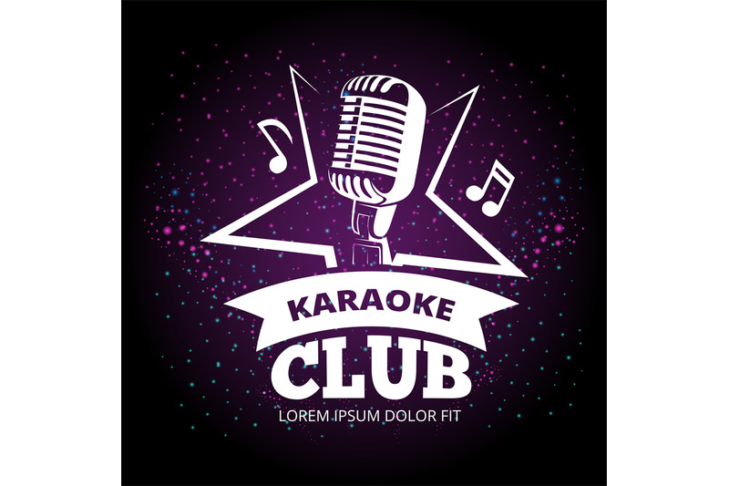 shiny-karaoke-club-vector-label-design