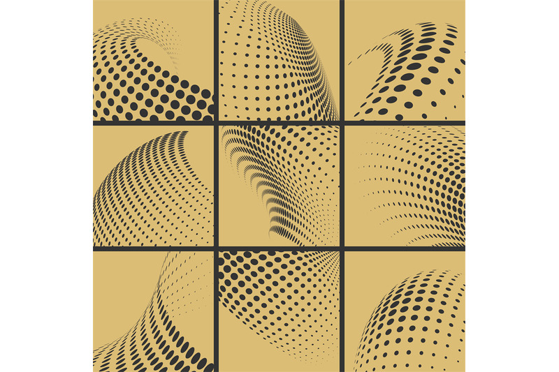 halftone-dots-effect-background-set