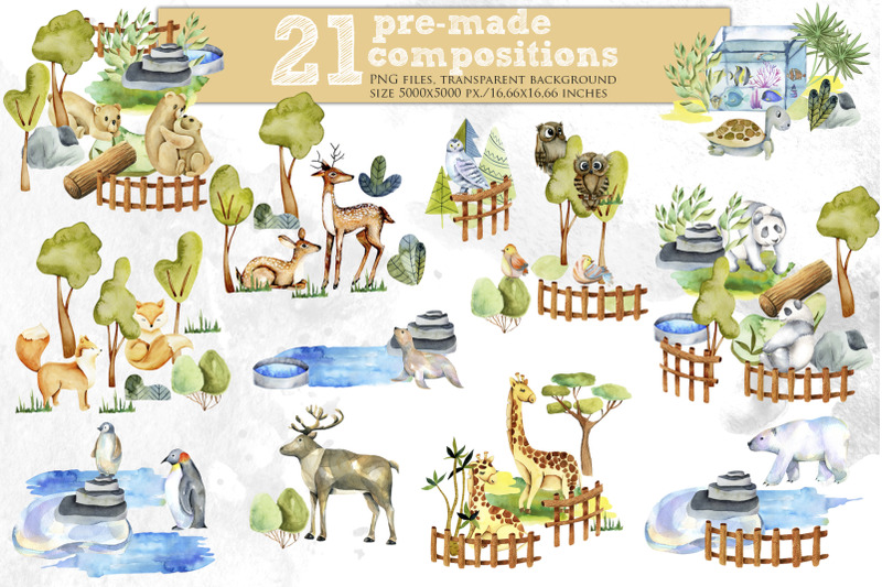 zoo-big-watercolor-collection