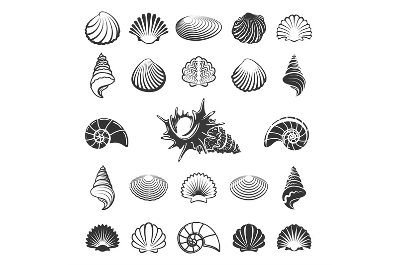 sea-shell-silhouettes