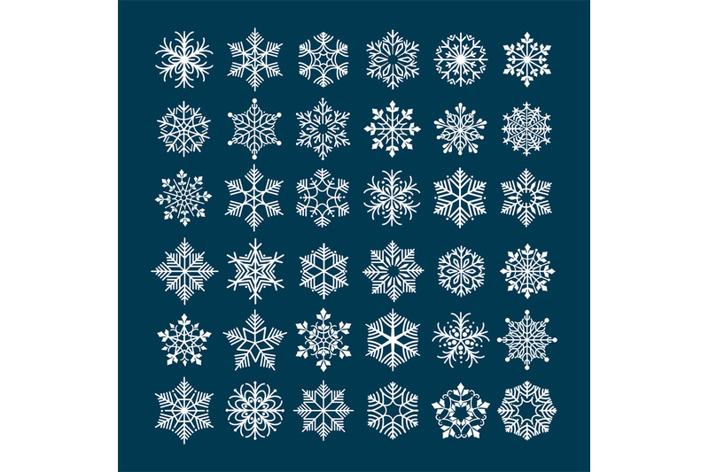 snowflake-vector-set