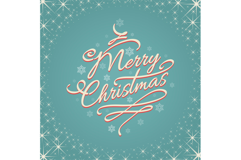 merry-christmas-retro-lettering-with-stars