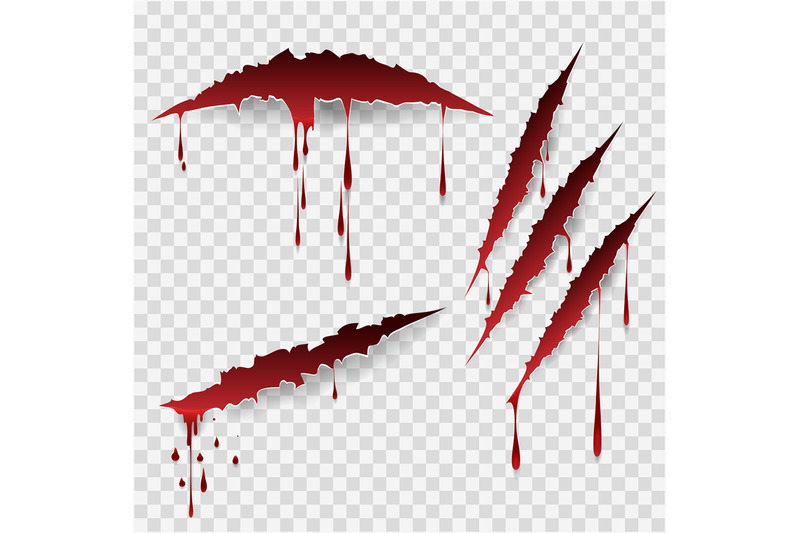 Bloody scratch marks By vectortatu | TheHungryJPEG