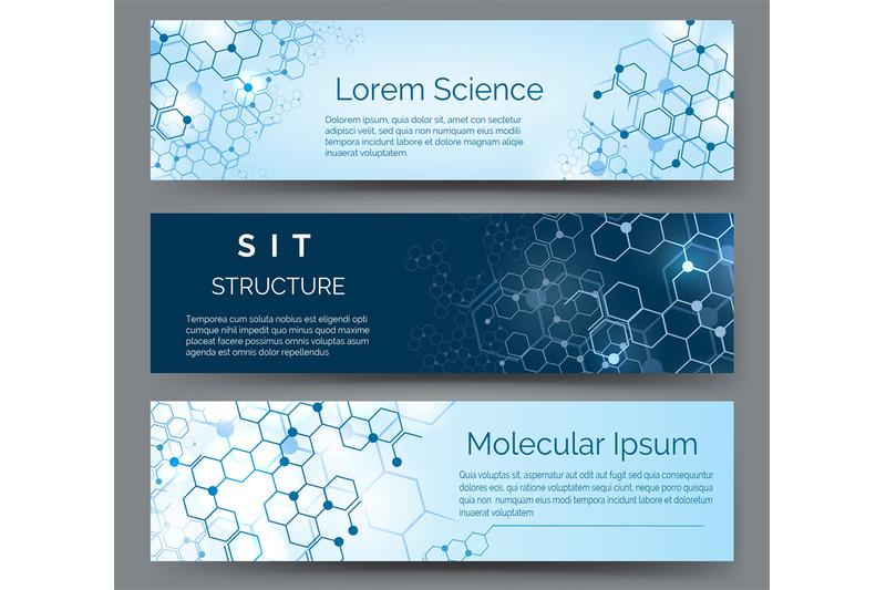 molecular-structure-horizontal-banners