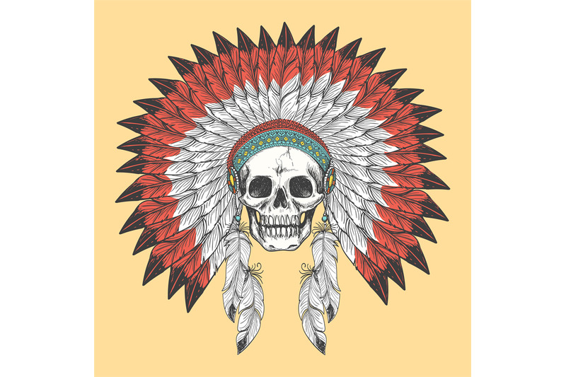 american-indian-skull-in-feather-headdress