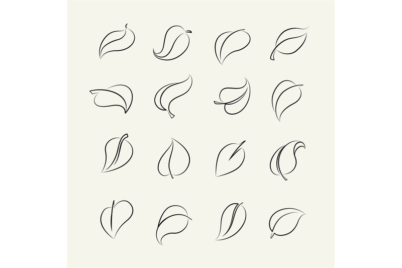 outline-sketch-leaf-set