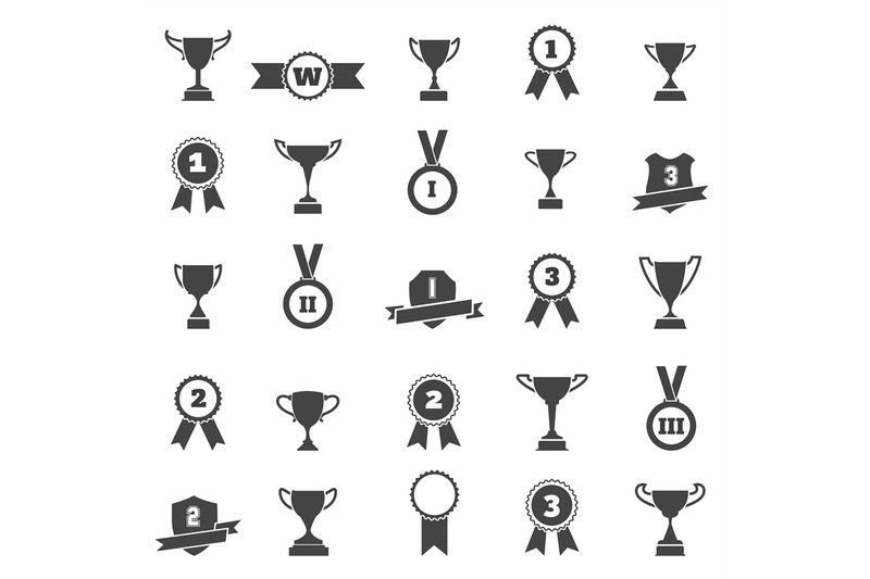 trophy-and-award-simple-black-icons