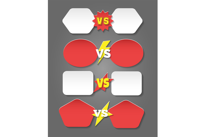 battle-versus-labels-in-flat-style